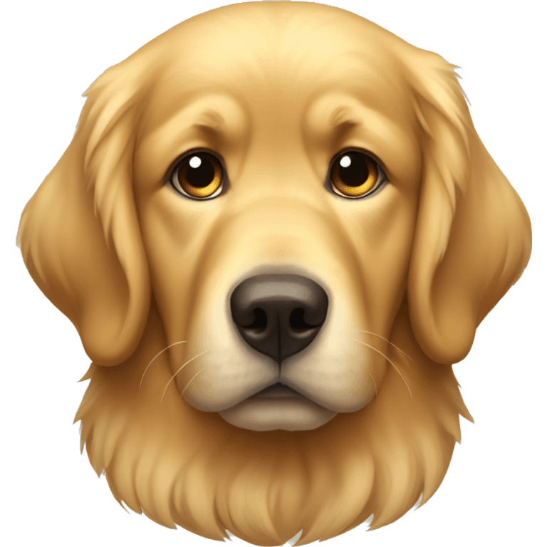 Sad golden retriever looking emoji