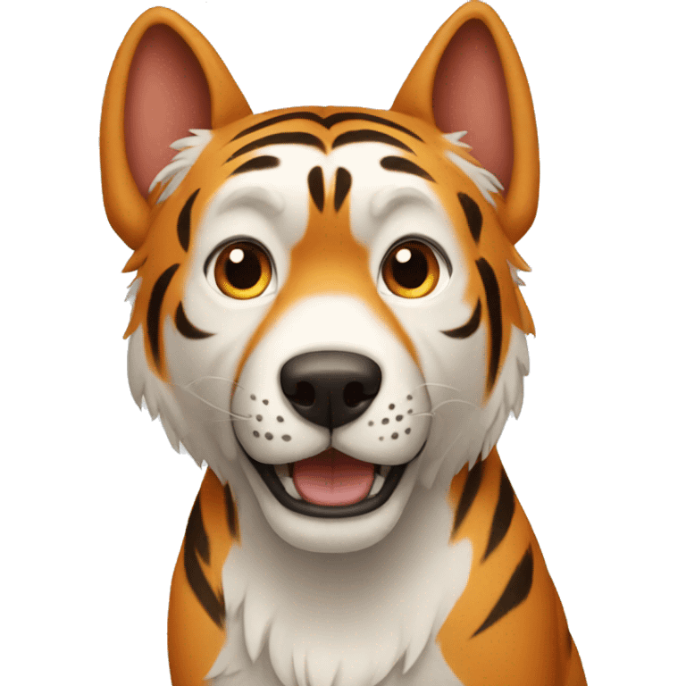 Tigerlike dog emoji