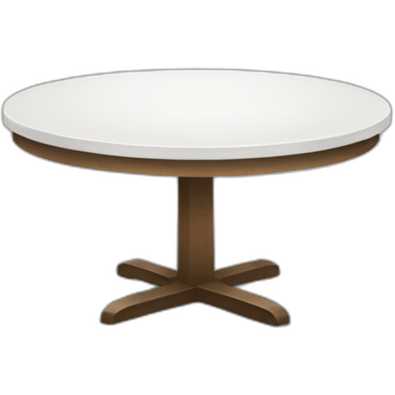 a white circle table emoji