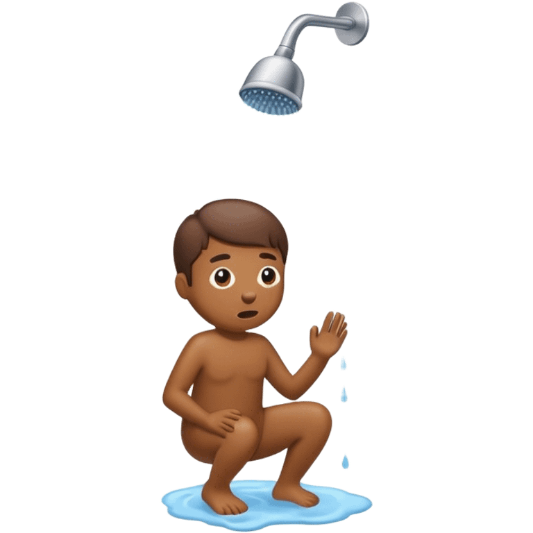 Poop shower emoji