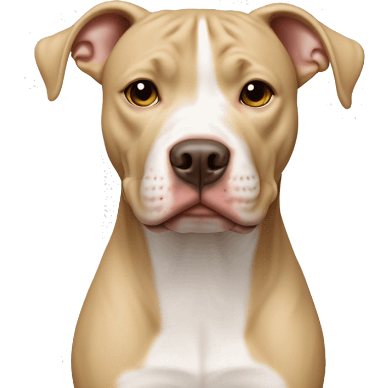 Skinny pit bull beige & white emoji