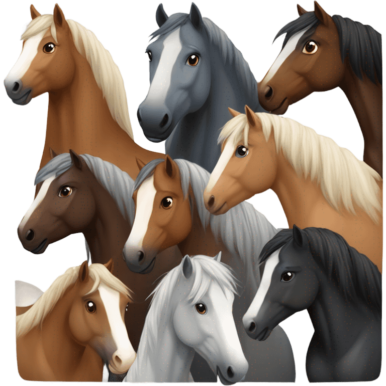 Horses emoji