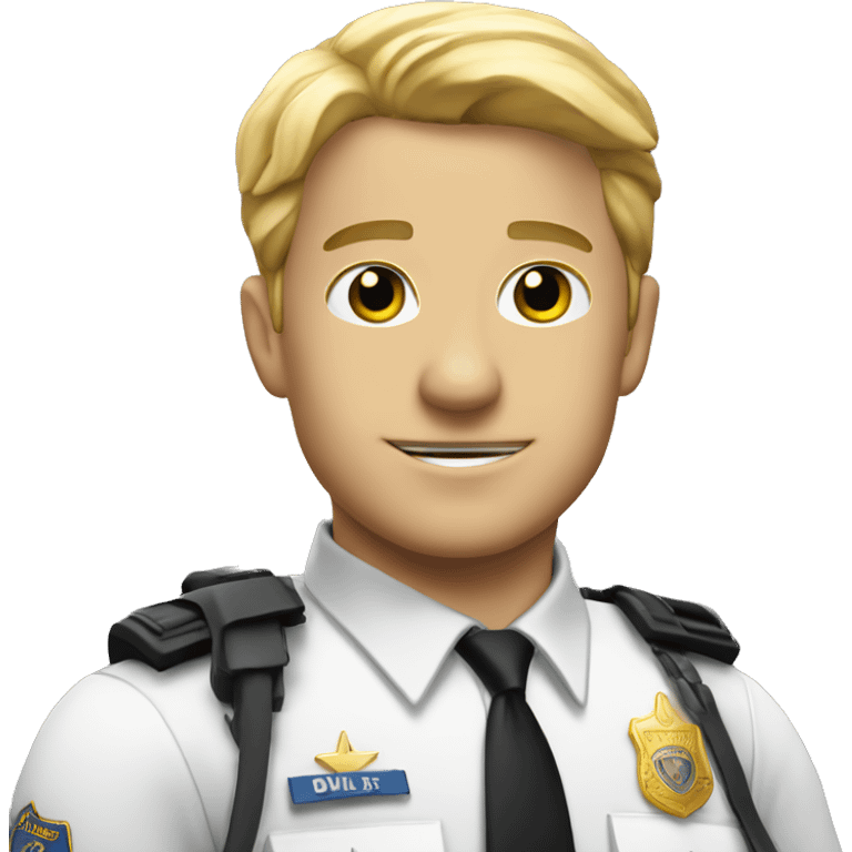 A White Police man with angel wings  emoji