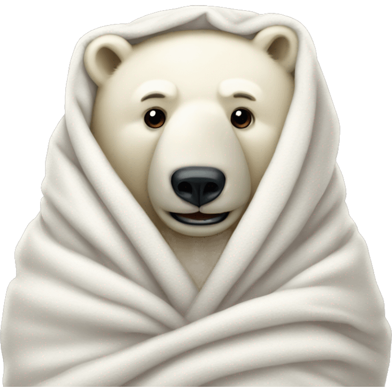 polar bear in a blanket emoji