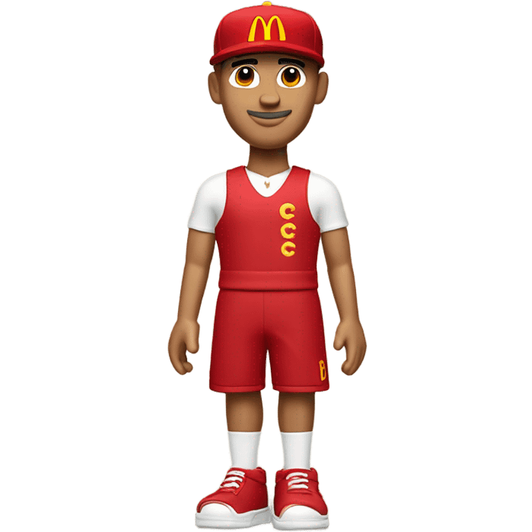 Jayson Tatum in a McDonald’s uniform full body emoji