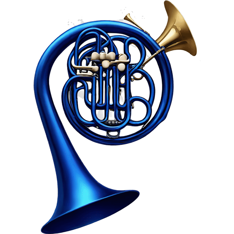 Blue circle french horn emoji