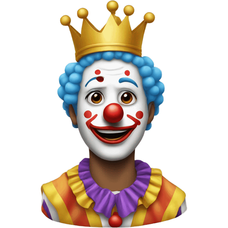 Clown wearing a crown emoji