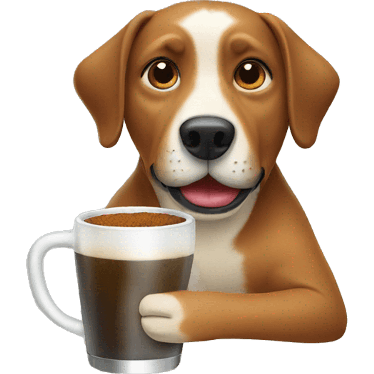 Dog drinking mate emoji