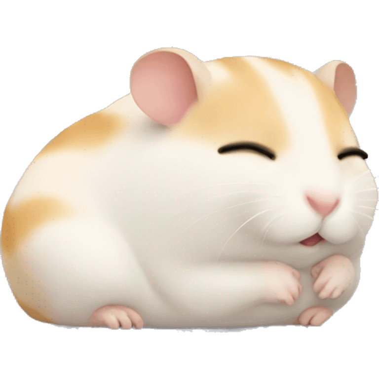 a hamster with a cute face sleeping emoji