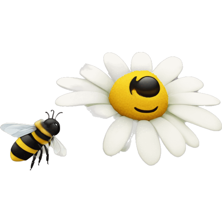 Flower and a bee emoji