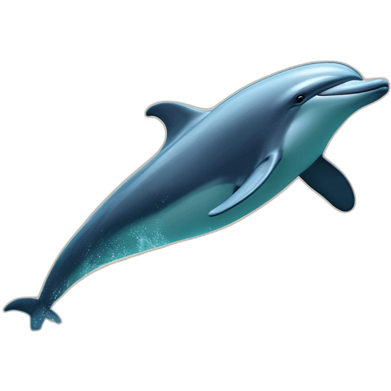 Dauphins sur une baleine emoji