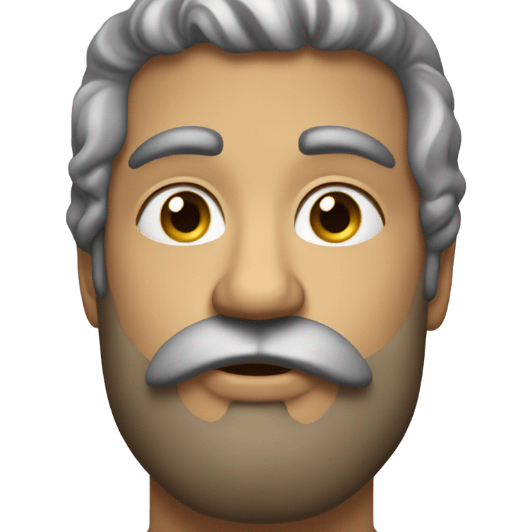 realistic male portrait with beard giving a kiss emoji