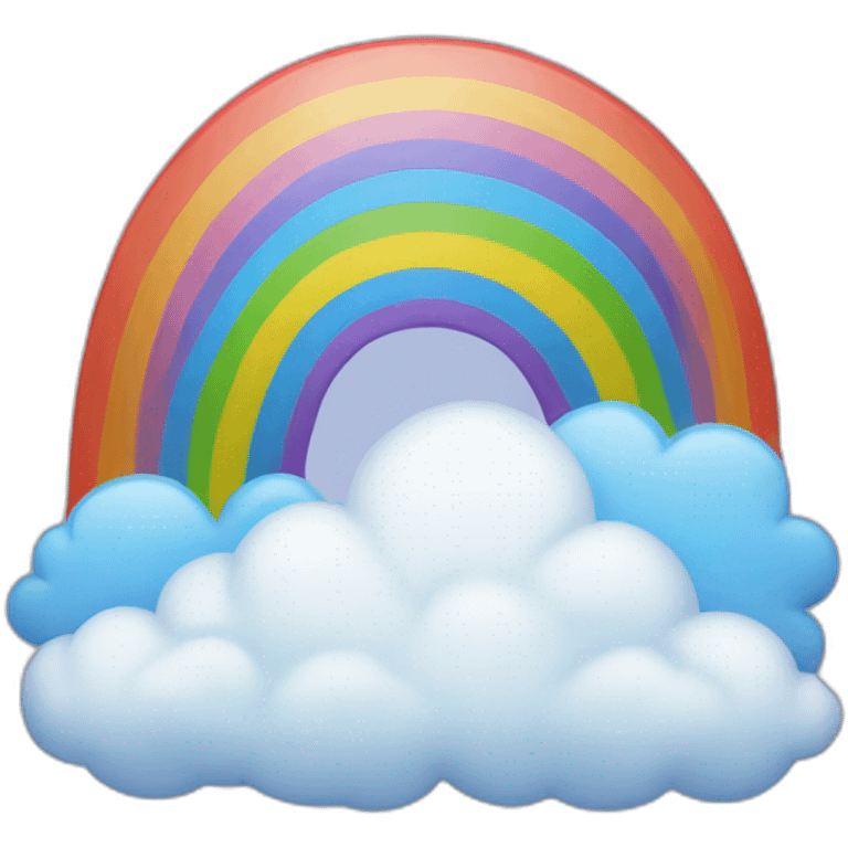 Rainbow with clouds emoji