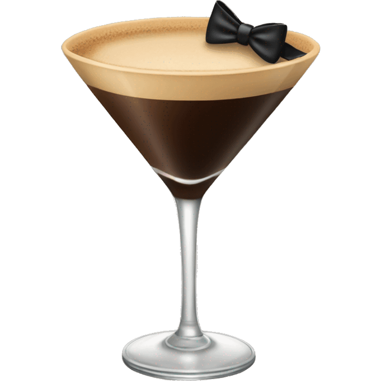 Espresso martini with a black bow emoji