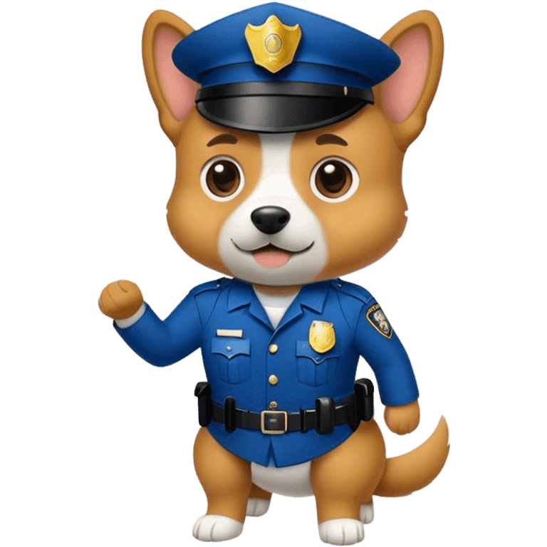 Dog as a cop man emoji