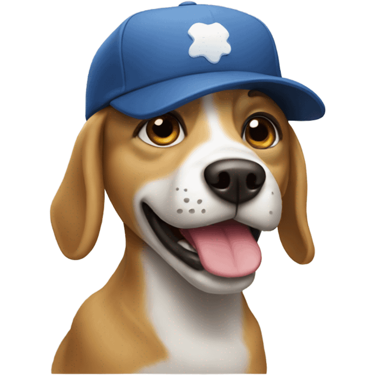 Dog whit a cap emoji