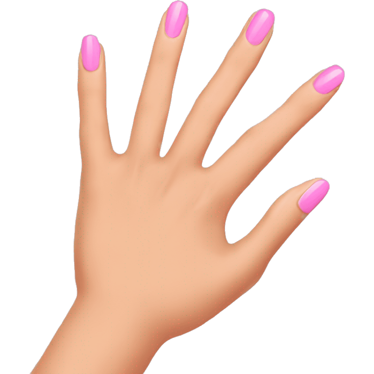 Pink nails tan hand  emoji