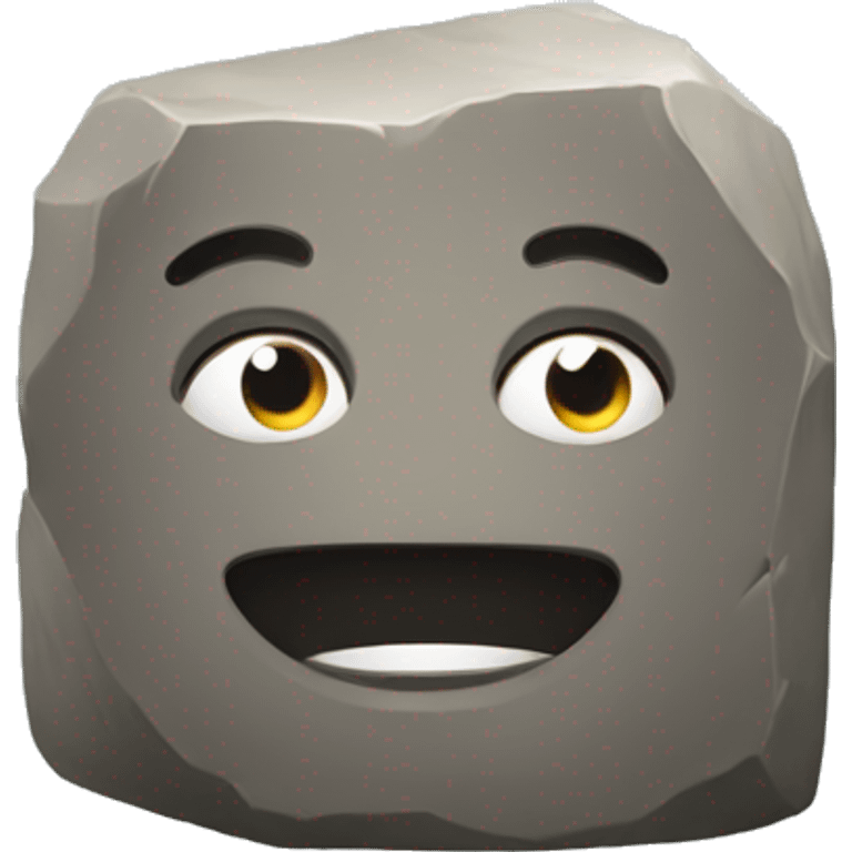 A stone emoji