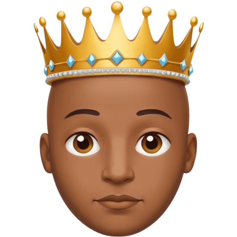 Bald man in a crown emoji