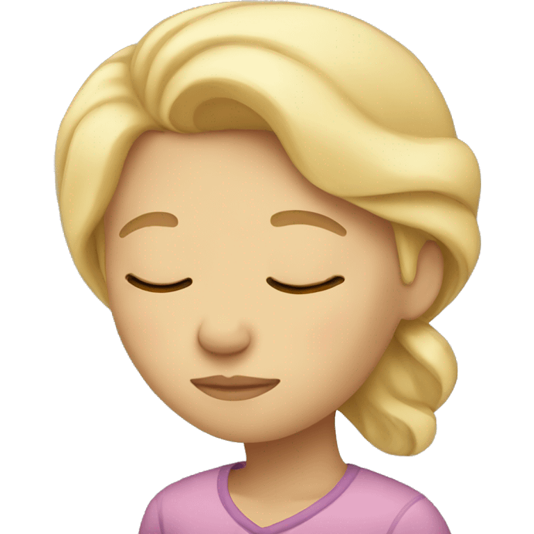 Blonde girl sleeping emoji