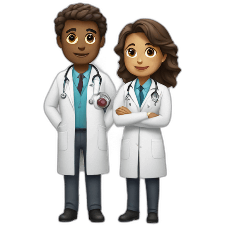 Two doctors in love emoji