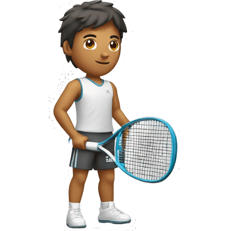 sport player's back symmetric holding racquet in front emoji