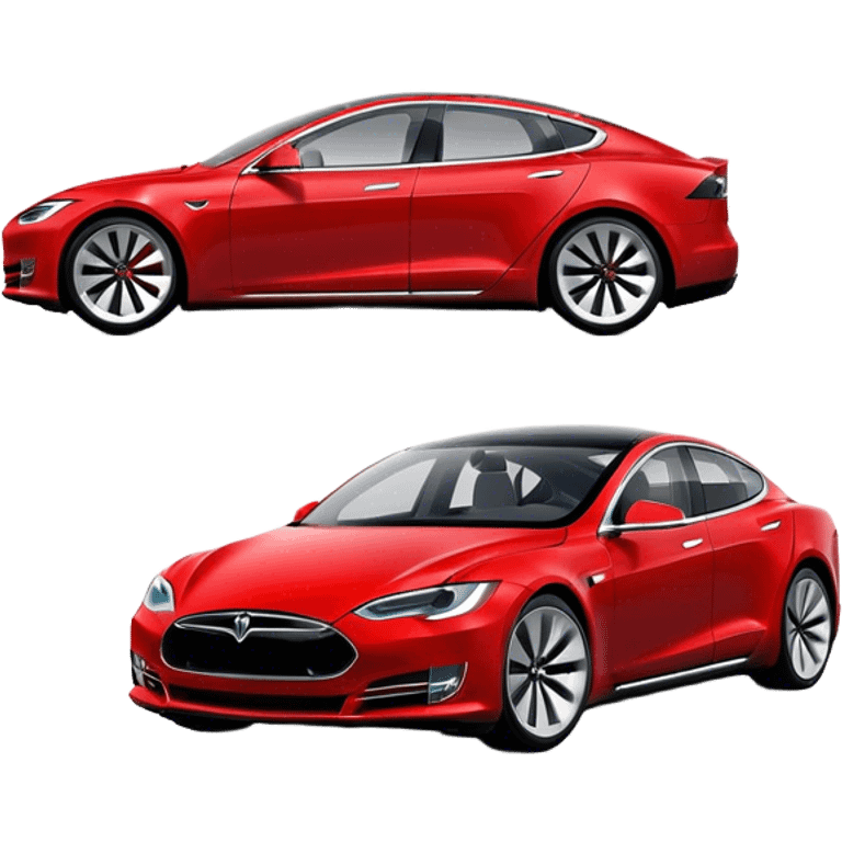 Tesla Model S - Tesla (Model Year: 2022) (Iconic colour: Red) emoji