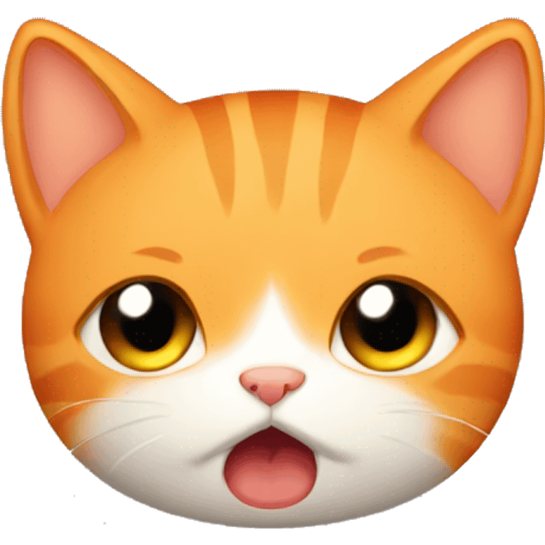 orange cute cat cry sad emoji