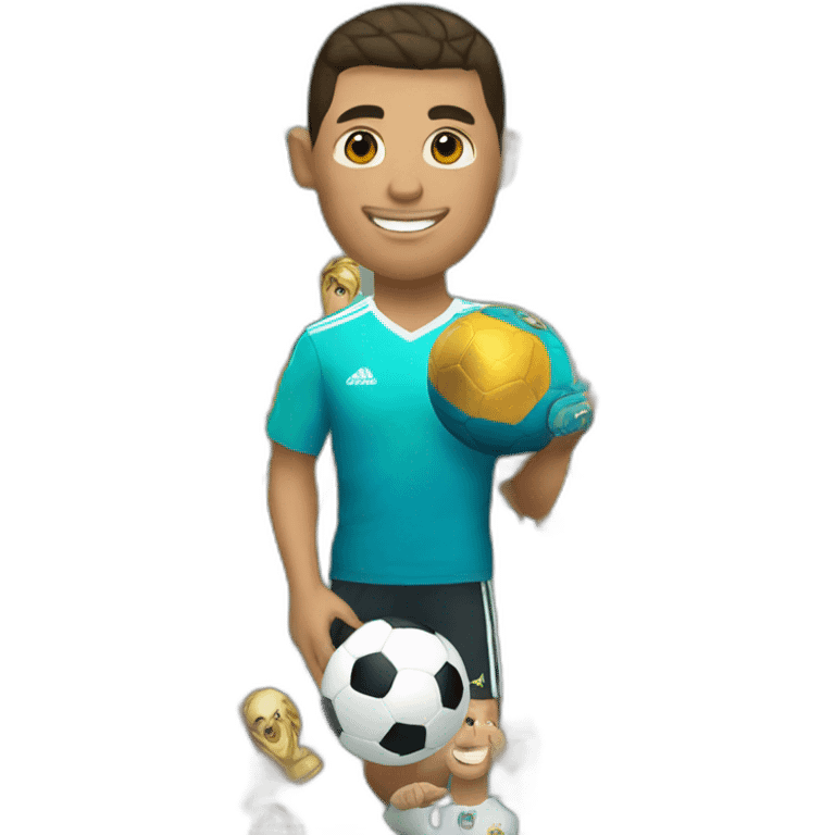 The ronaldo holding football world cup emoji