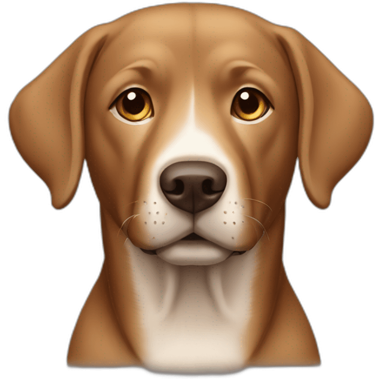 brown Labrador with a white chest  emoji