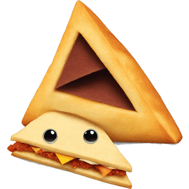 Dorito eating a sandwich emoji