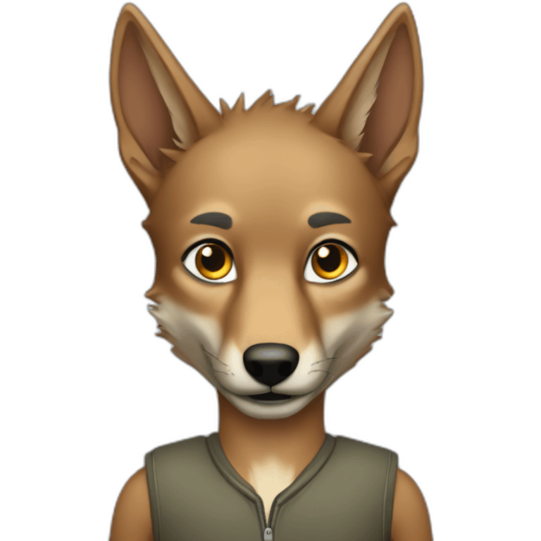 Jackal as mature male emoji