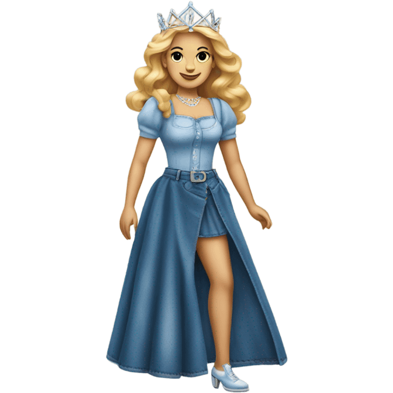 Glinda in jeans and a skirt  emoji