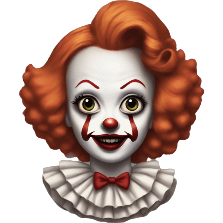 pennywise the clowns girlfriend with pretty makeup emoji