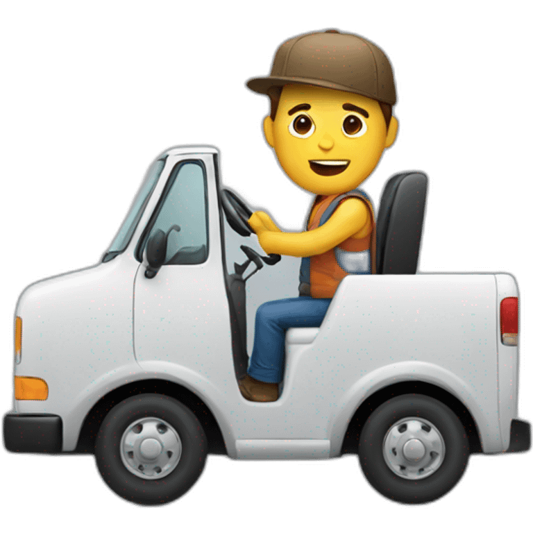 man driving a truck emoji