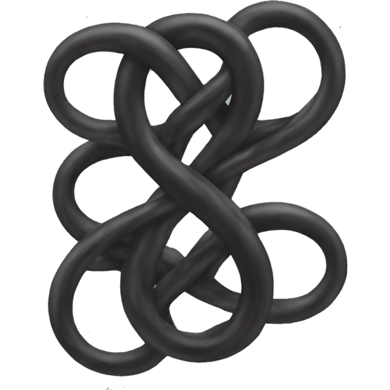 intertwined black helixes  emoji