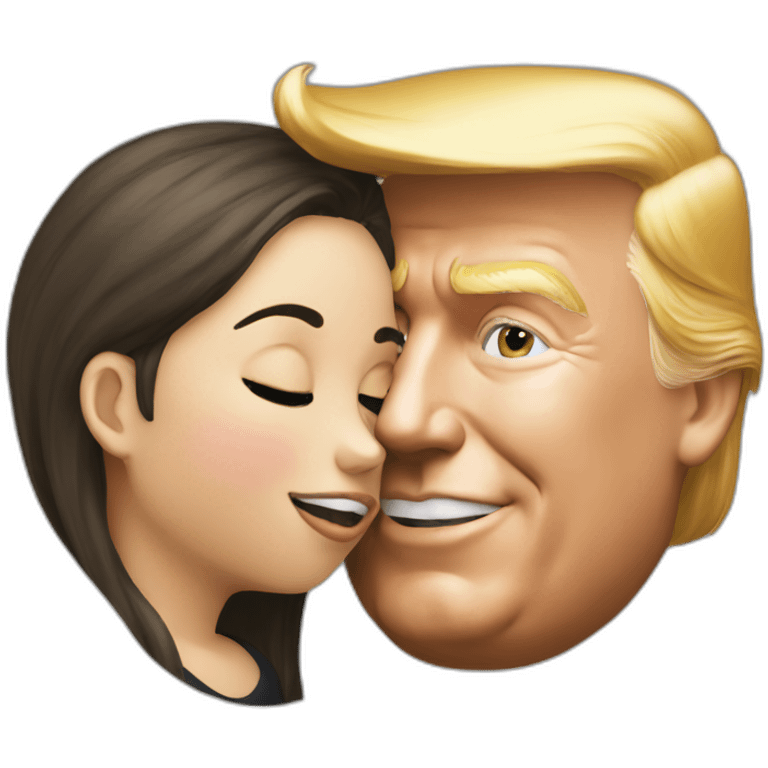 trump kissing his daughter, positivity, inclusiveness emoji