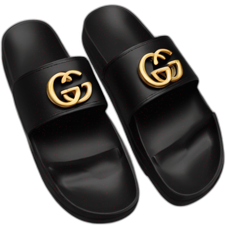 Black Gucci slide emoji