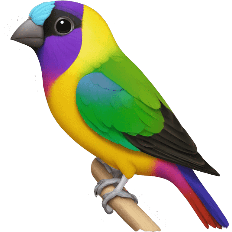 2 Gouldian finches emoji