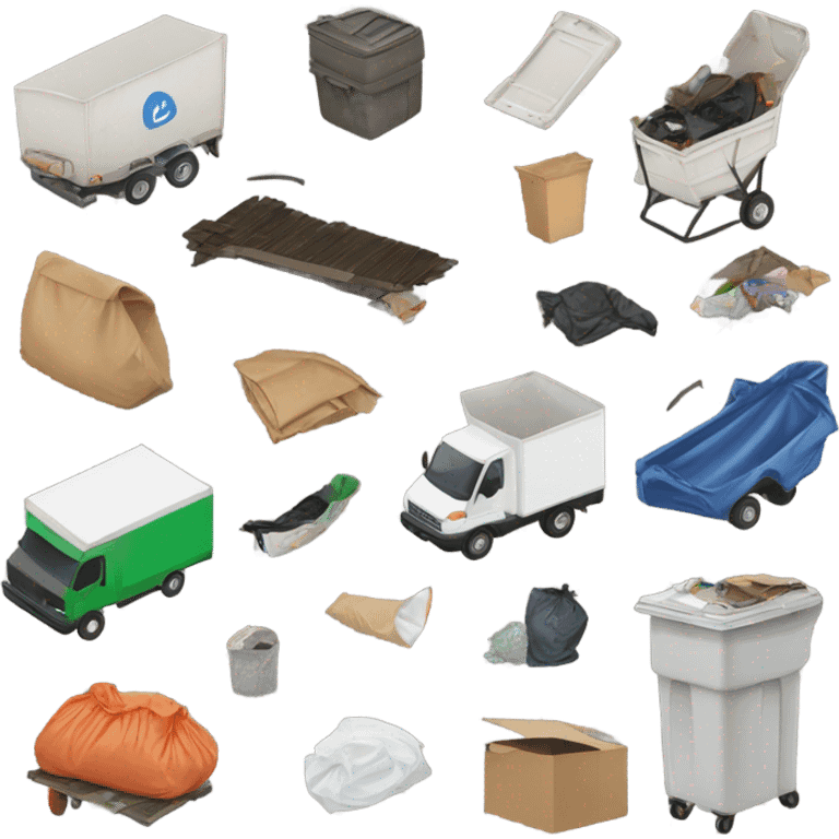 Trash trailer  emoji