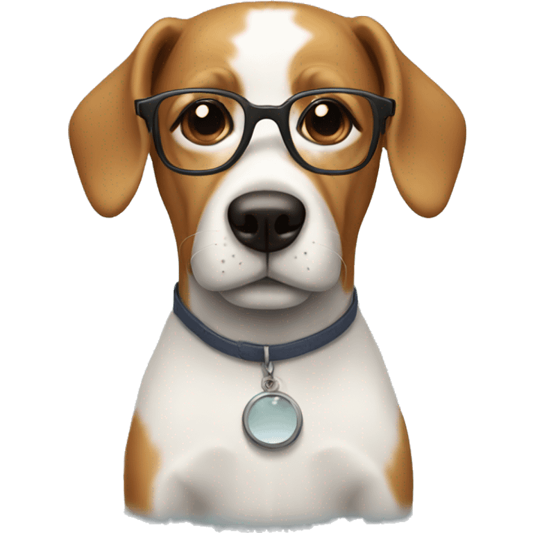 dog with glasses  emoji