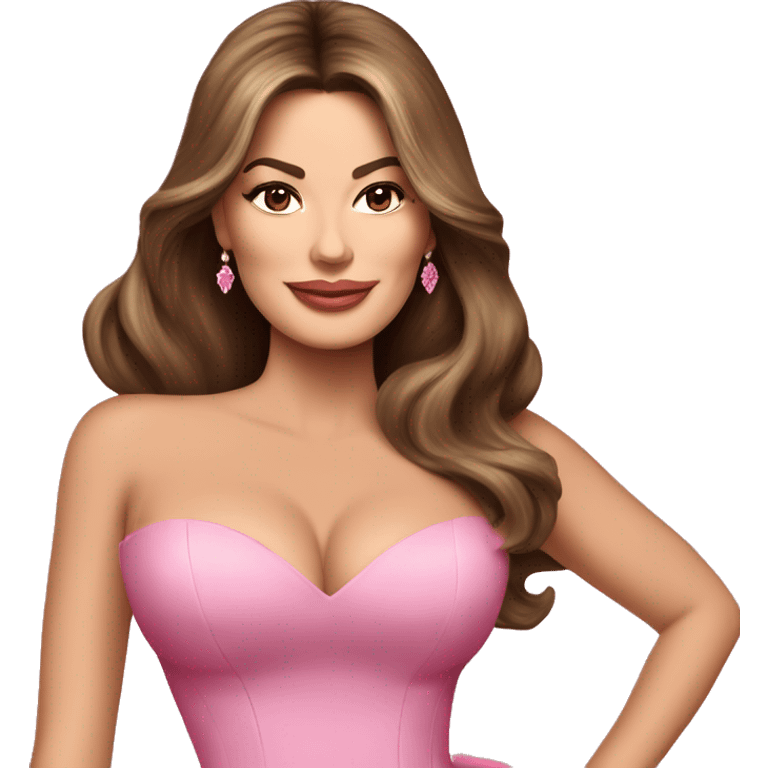 sofia vergara in pink dress emoji