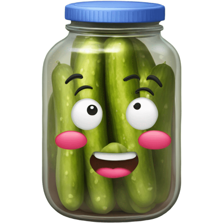 pickle with a hat emoji