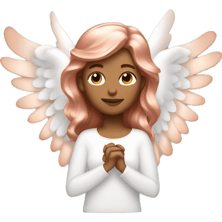 Rose gold angel emoji