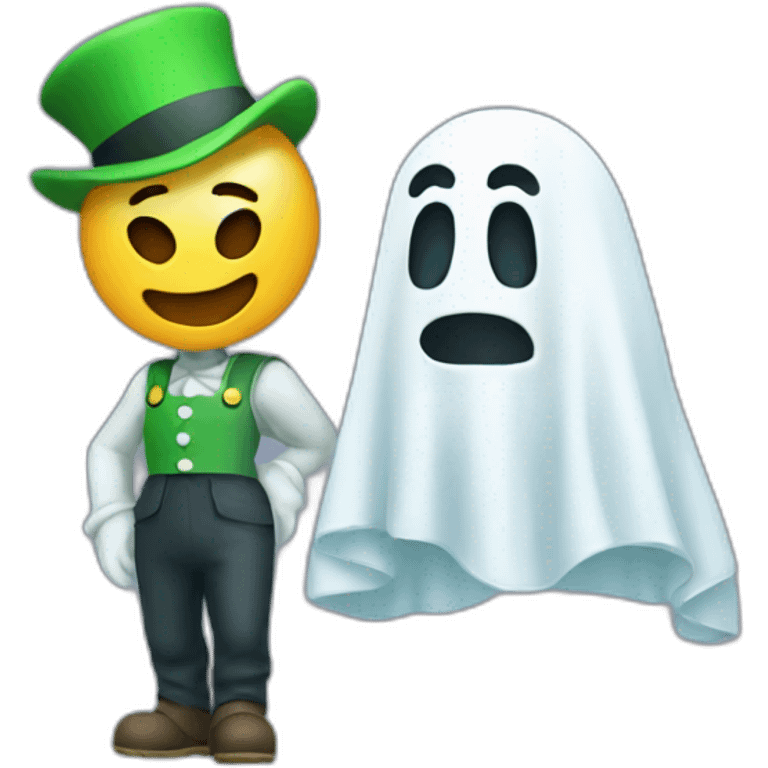 ghost and luigi emoji