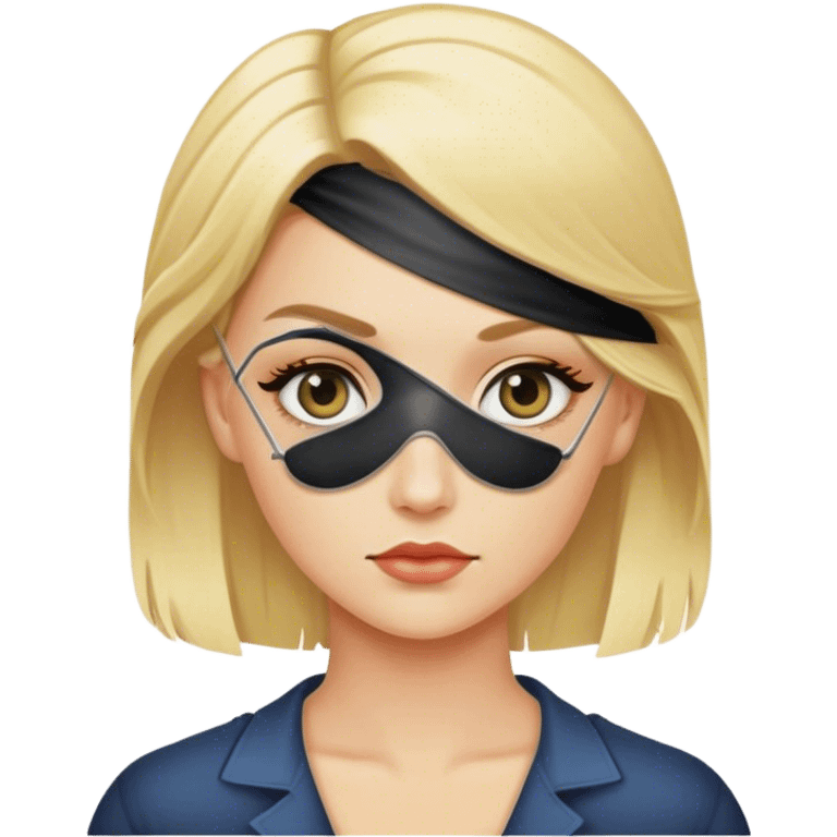 blond lady with eye patch emoji