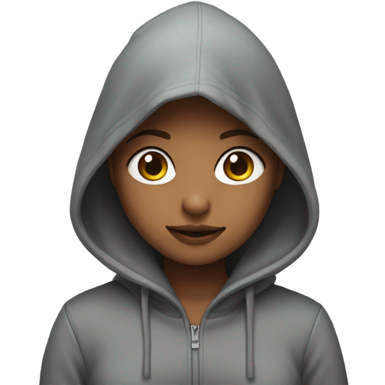 Girl whith a hoodie emoji