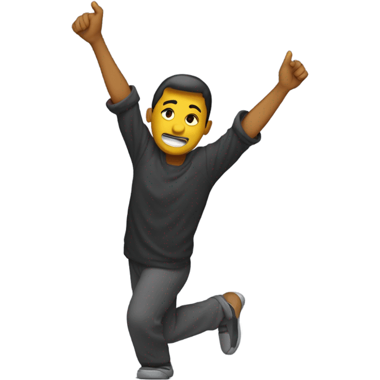 A person doing a dab emoji