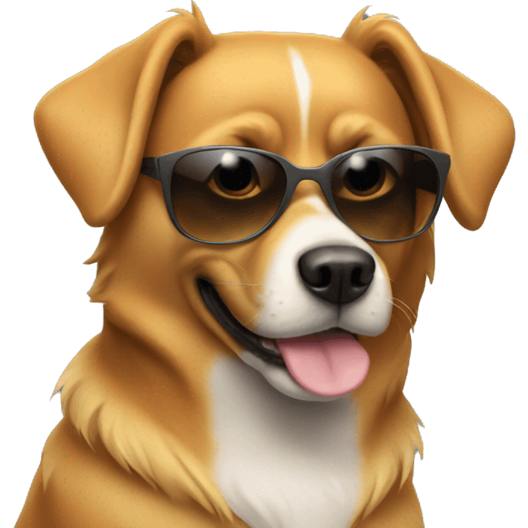 Dog with sunglasses emoji