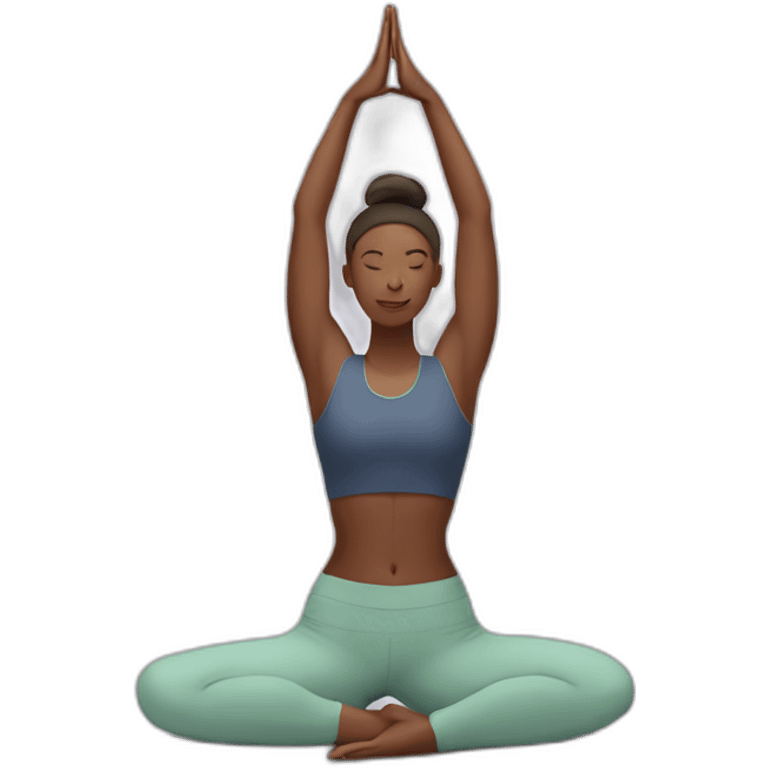 Yoga doing V for victory emoji